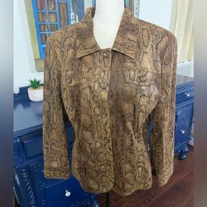 Toni Morgan animal print Jacket size XLarge